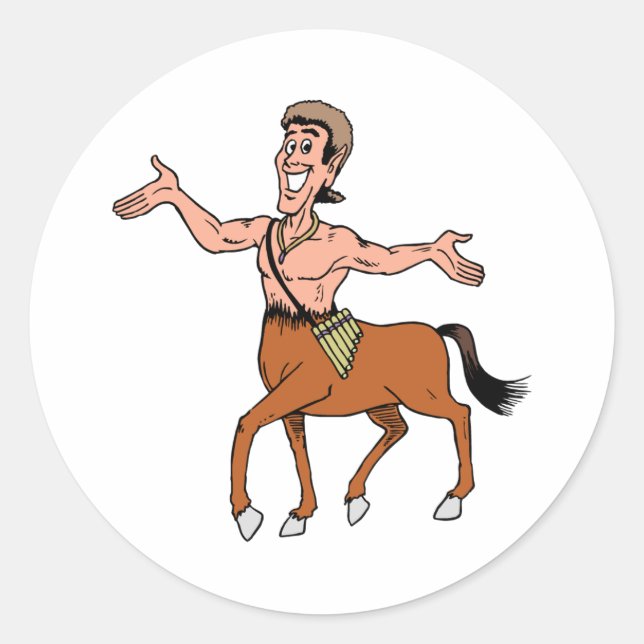 Centaur Mythical Half Man Half Horse Creature Runder Aufkleber (Vorderseite)