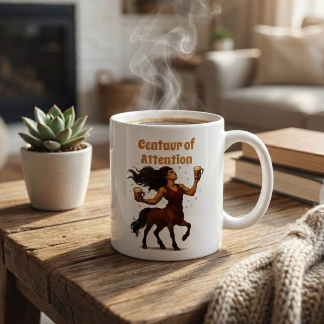Centaur of Attention Funny Pun - Greek Mythology Kaffeetasse (Von Creator hochgeladen)