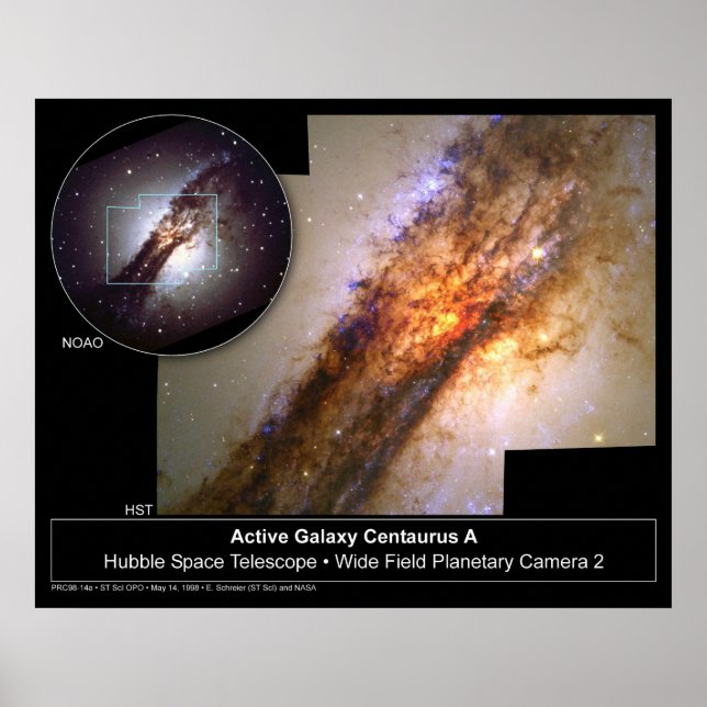 Centaurus A Galaxy Hubble Telescope Poster (Vorne)
