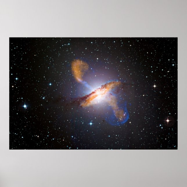 Centaurus A zeigt einen supermassiven Black Holes  Poster (Vorne)