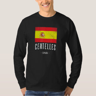 Centelles Spain Es Flag Stadt Bandera Ropa T-Shirt