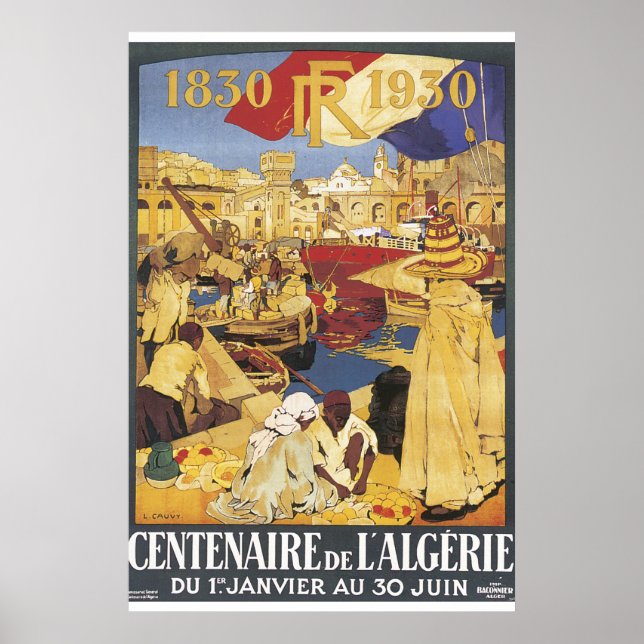 Centenaire de L'Algerie Vintage Travel Poster (Vorne)