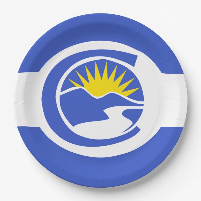 Centennial City Flag (Colorado) Pappteller (Vorderseite)