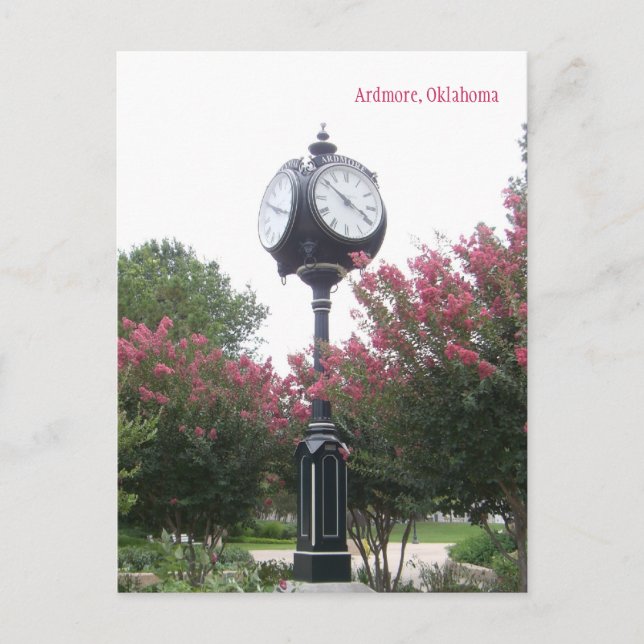 Centennial Clock in Ardmore, Oklahoma Postkarte (Vorderseite)