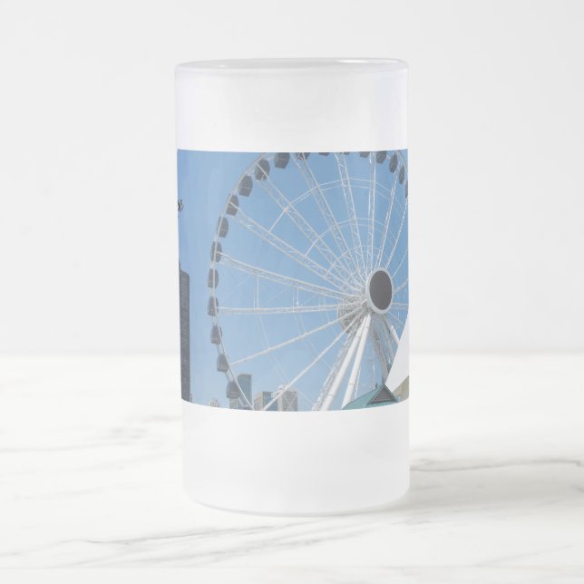 Centennial Ferris Wheel Mattiert Glass Beer Tasse (Mittel)