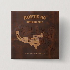 Centennial Route 66 Roadtrip Americana Button