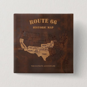 Centennial Route 66 Roadtrip Americana Button