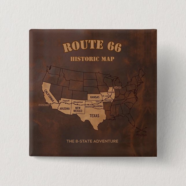 Centennial Route 66 Roadtrip Americana Button (Vorderseite)