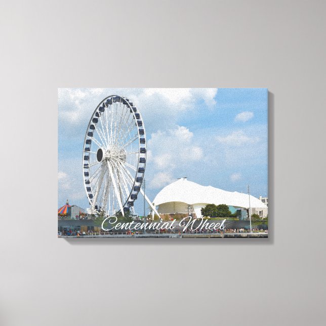 Centennial Wheel under Cloudy Skies Leinwand Art (Vorderseite)