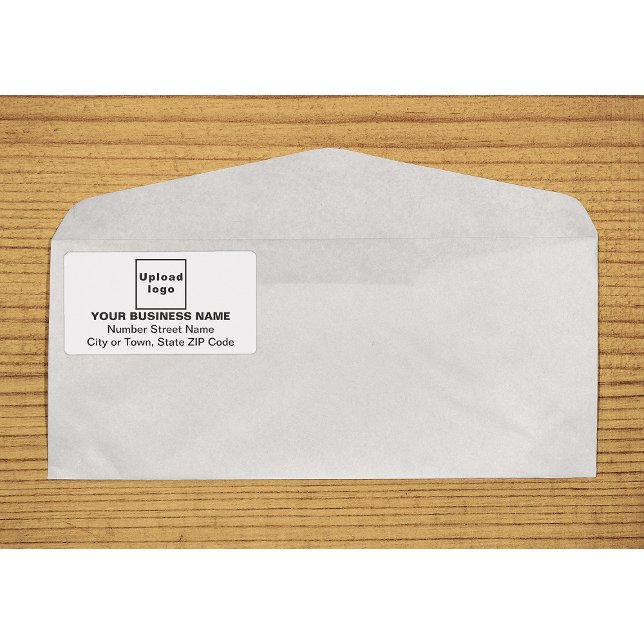 Center Alignment Business White Shipping Label (Center aligned business white shipping label on envelope)