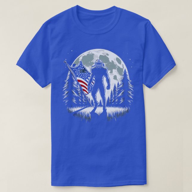 Center American Flag Full Moon Player 2 T-Shirt (Design vorne)