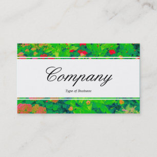 Center Band (edged) - Script - Psychedelische Blum Visitenkarte