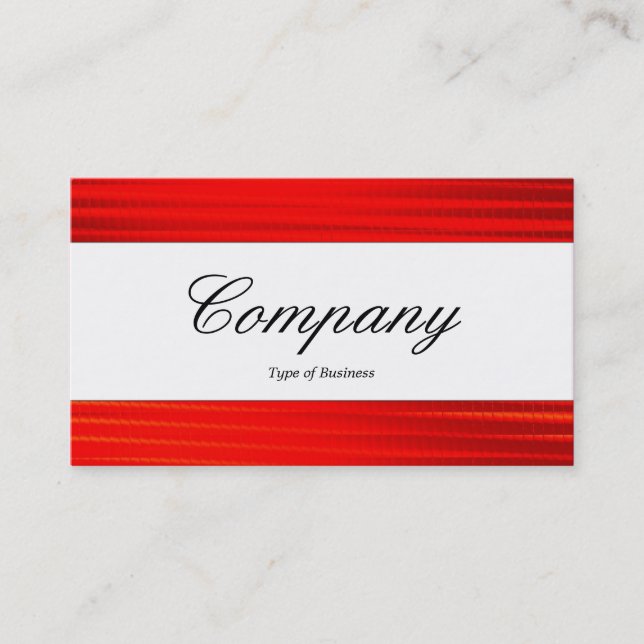 Center Band - Script - Hot Red Visitenkarte (Vorderseite)