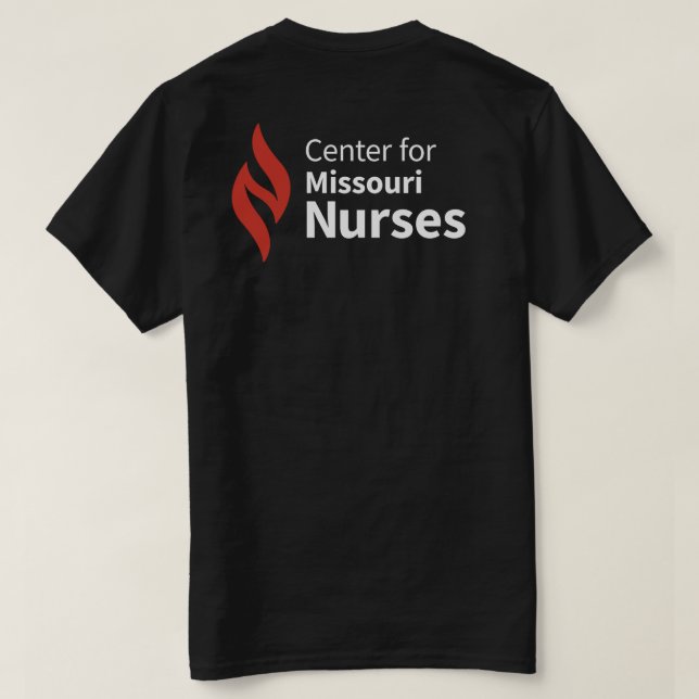 Center for Missouri Nurses Black T-Shirt (Design Rückseite)