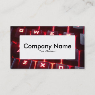 Center Label v4 - glühende Tastatur Visitenkarte