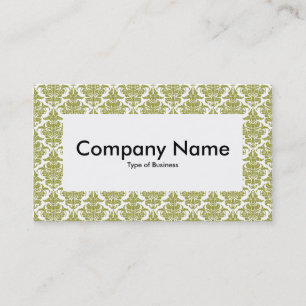 Center Label v4 - Olive Damask Visitenkarte