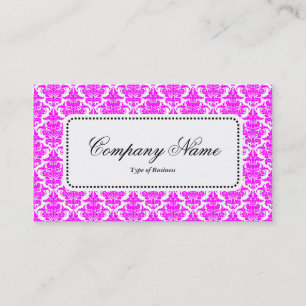 Center Label v5 - Magenta Damask Visitenkarte