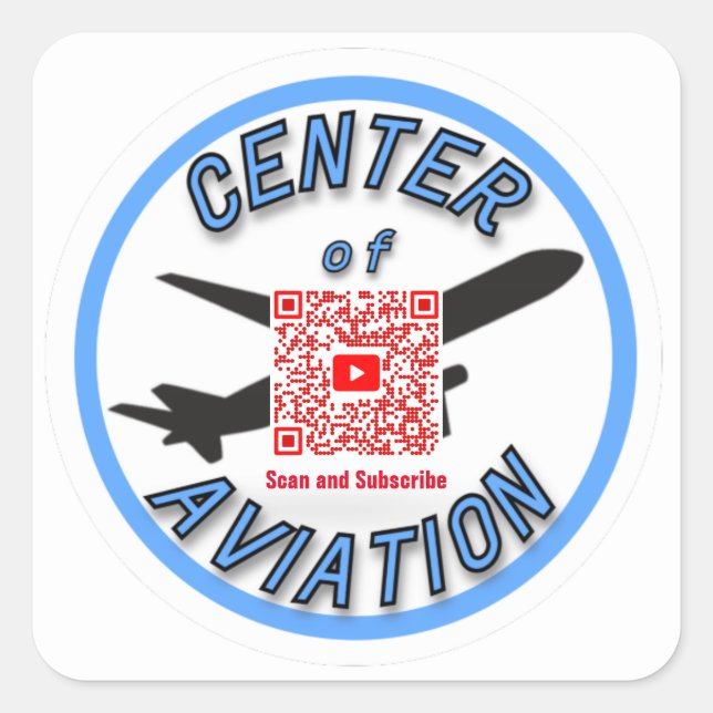 Center of Aviation Stickers - YouTube Channel (Vorderseite)
