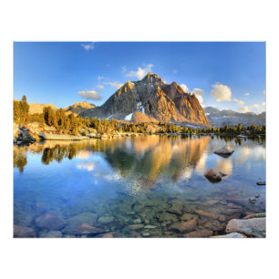 Center Peak over Lower Golden Beer Lake - Sierra Fotodruck