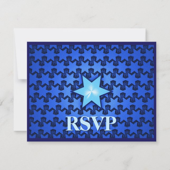 Center Star RSVP Karte (Vorderseite)
