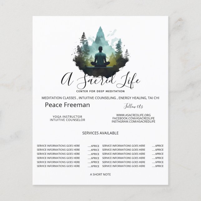 Center Within | Waldmeditation Flyer (Vorne)