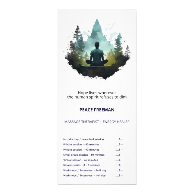 Center Within | Waldmeditation Werbekarte (Vorne)