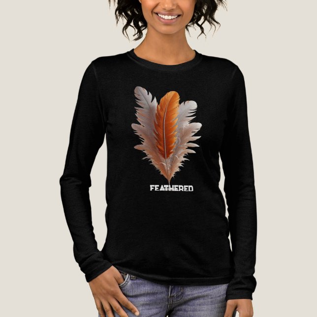 Centered Grace Feathered Balance Quiet Poise Still Tri-Blend Shirt (Vorderseite)