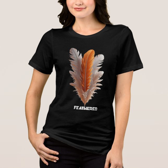 Centered Grace Feathered Balance Quiet Poise Still Tri-Blend Shirt (Vorderseite)