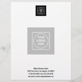 Centered Logo Watermark Business Basic letterhead Briefbogen