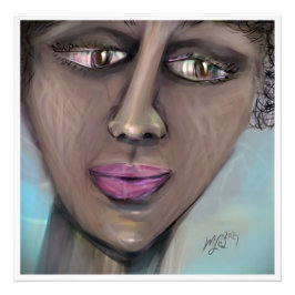 Centered Personality Portrait Modern Feminine  Fotodruck