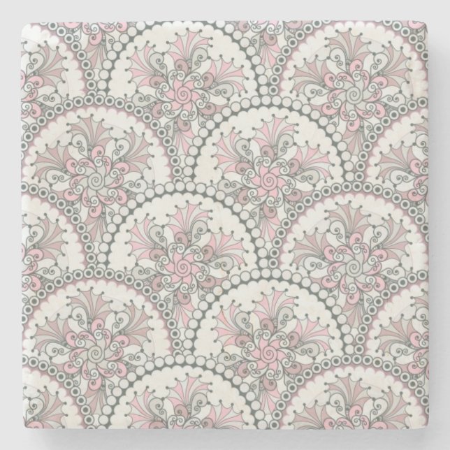 Centle Vintages Muster Steinuntersetzer (Vorderseite)