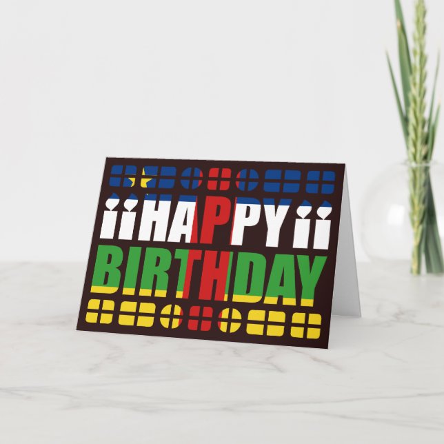 Centrafrique Flag Geburtskarte Karte (Vorderseite)