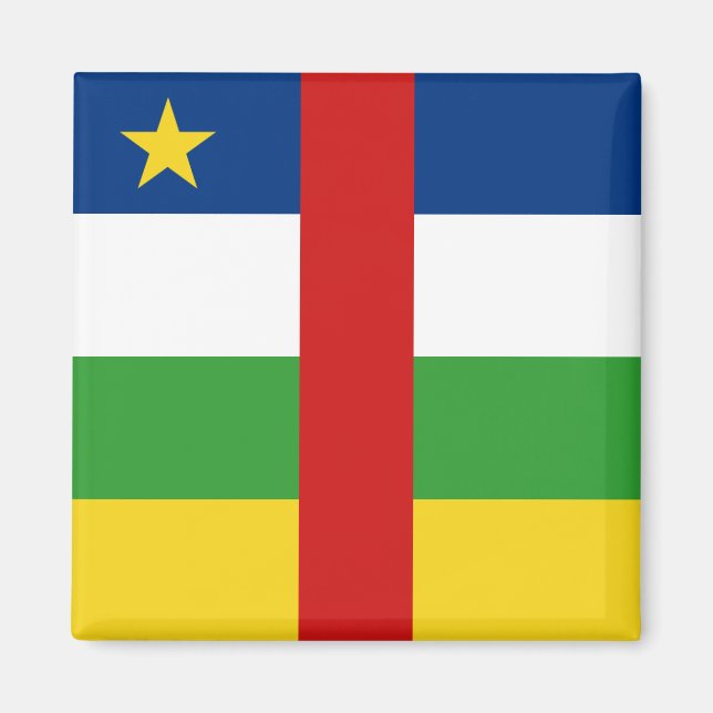 Centrafrique Flag Magnet (Vorne)