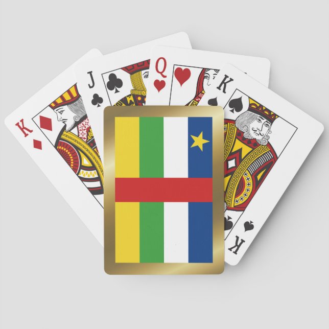 Centrafrique Flag Playing Cards Spielkarten (Rückseite)