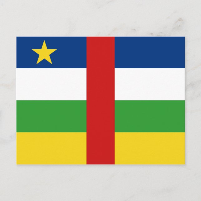 Centrafrique Flag Postkarte (Vorderseite)