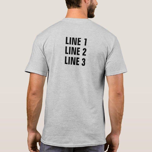 Central AR Chapter - Cust 3 Lines Back Blk T-Shirt (Rückseite)