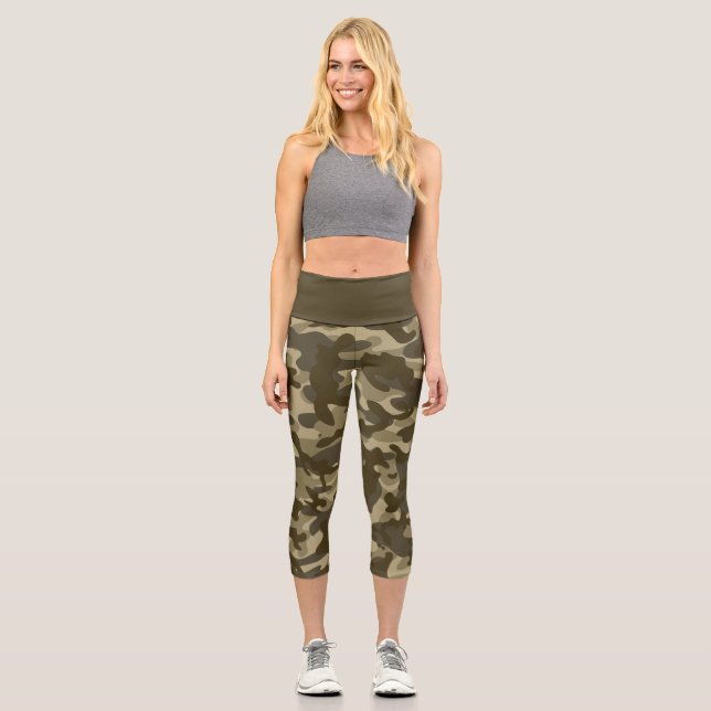 Central Camouflage Capri Leggings (Vorderseite)