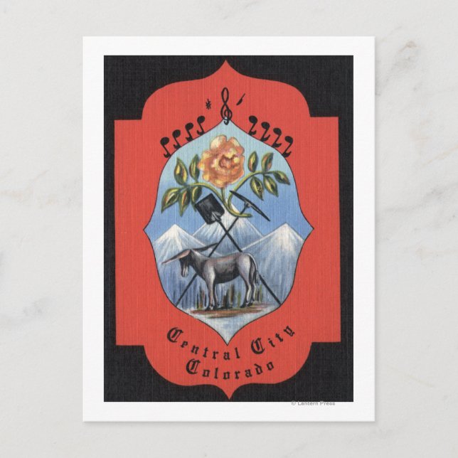 Central City, Colorado - Offizielle Aussicht auf d Postkarte (Vorderseite)