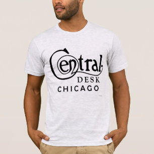 Central Desk Vintag Chicago T - Shirt (Schwarzes L