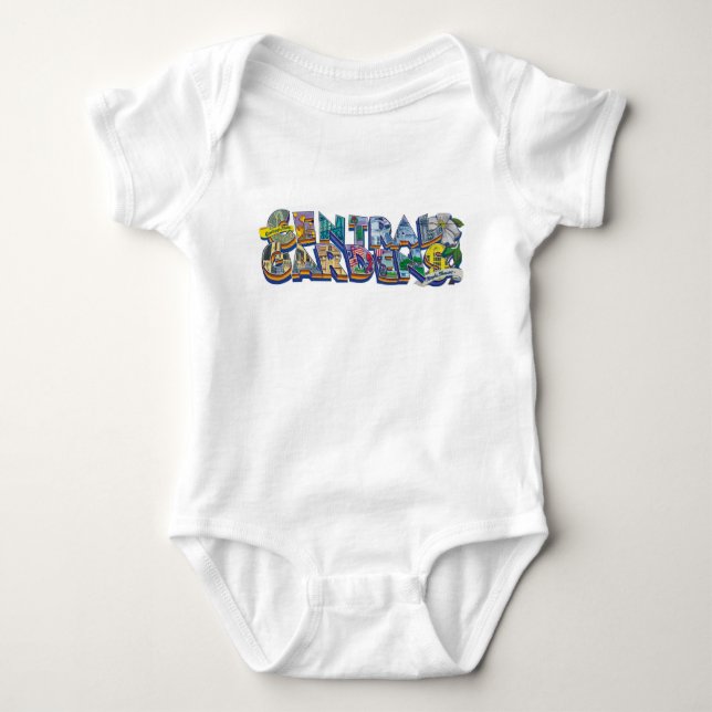 Central Gardens Mural Baby Bodysuit Baby Strampler (Vorderseite)