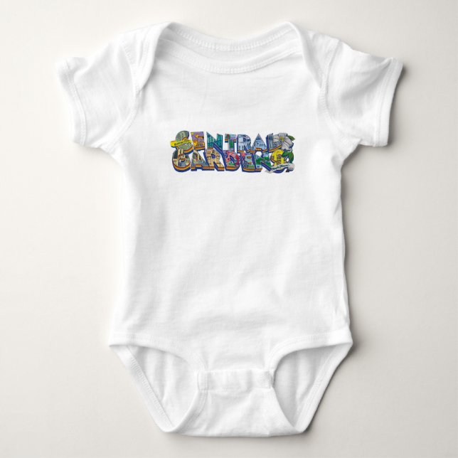 Central Gardens Mural Baby Bodysuit Strampler (Vorderseite)