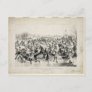 Central Park, 1862, Currier & Ives Postkarte