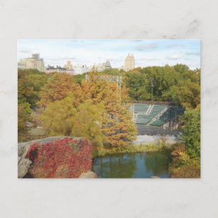 Central Park Autumn Delacorte Theater New York Postkarte