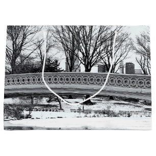Central Park Bogen-Brücken-Foto Große Geschenktüte