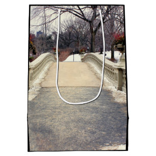 Central Park Bogen-Brücken-Foto Mittlere Geschenktüte