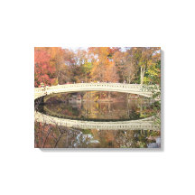 Central Park - Bow Bridge - Canvas Herbst Print