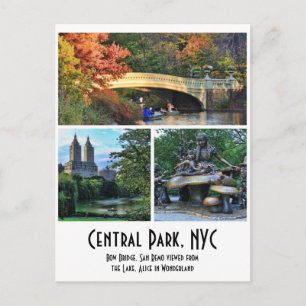 Central Park: Bow Bridge, San Remo, Alice in W... Postkarte