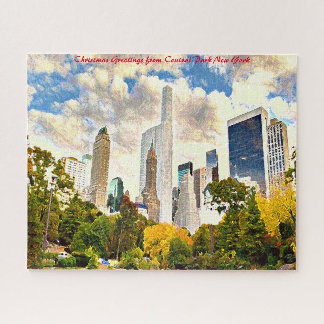 Central Park.Christmas Grüße Puzzle (Horizontal)