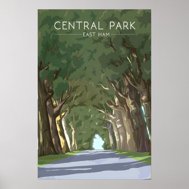 Central Park East Ham Reiseplakat Poster (Vorne)