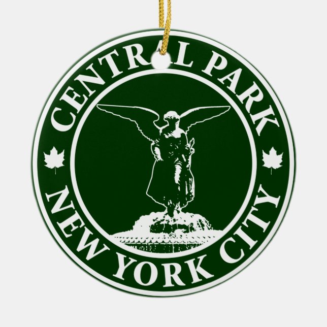 Central Park-Engel Keramik Ornament (Vorne)